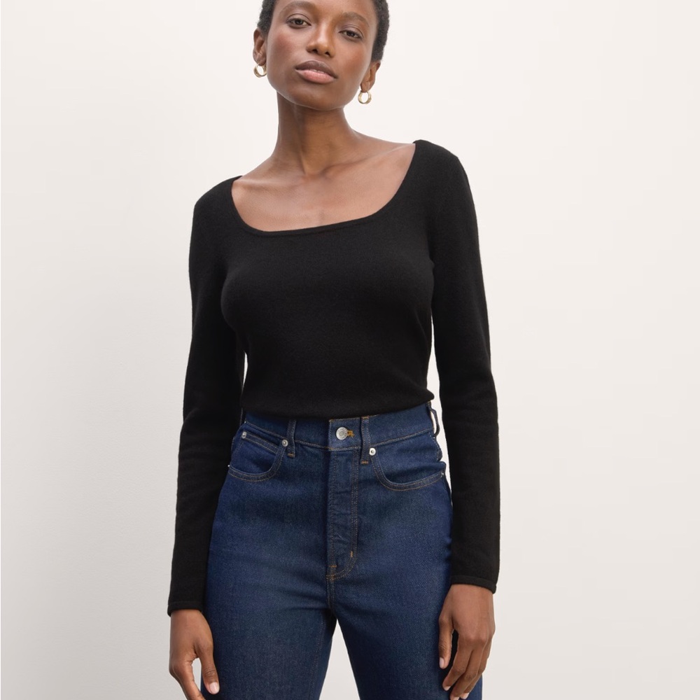 NWT everlane square neck cashmere sweater